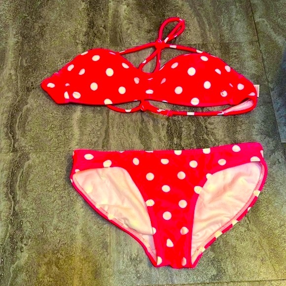OP Other - OP Pink and White Bikini Size S/CH (3-5)